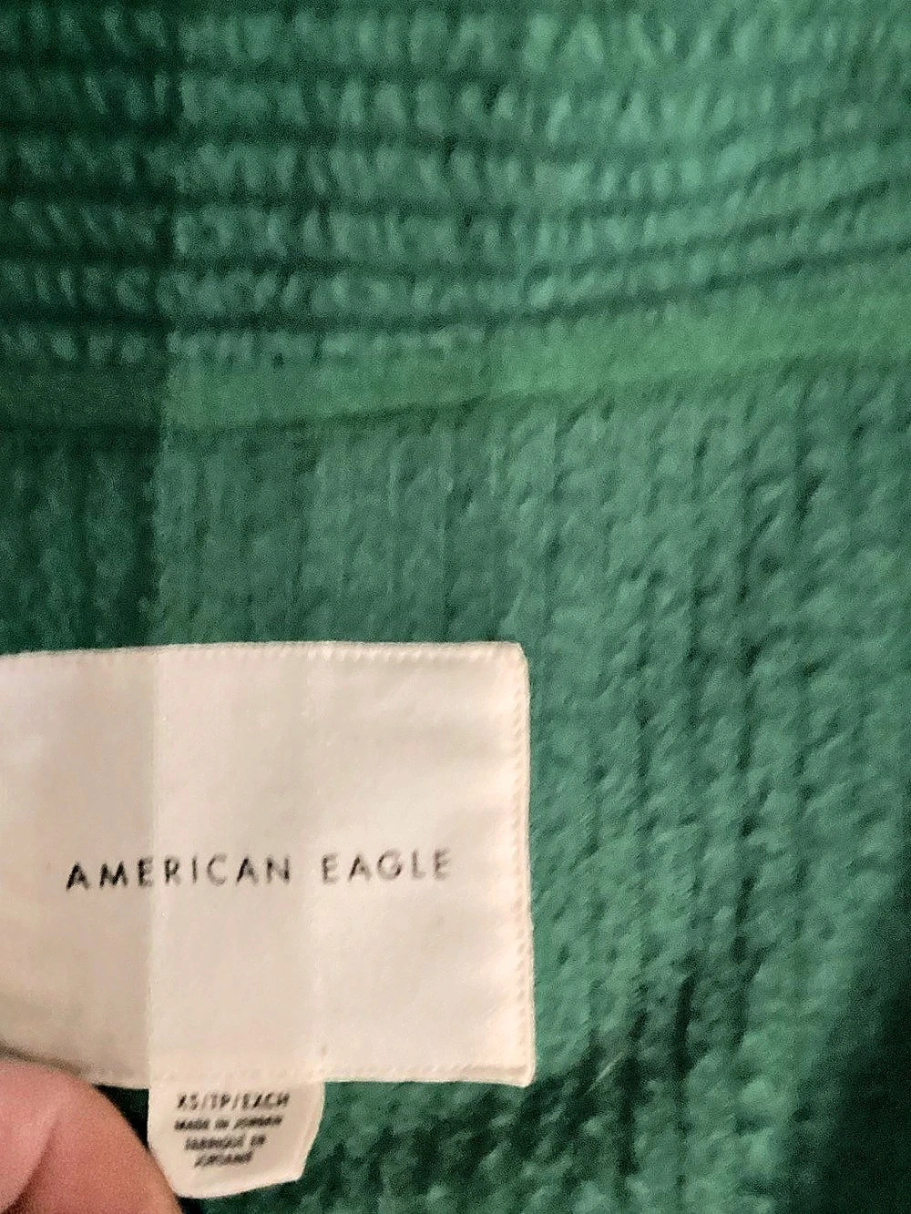 American Eagle AE Fleece Shacket Utility Jacket Green XS - Picture 4 of 5